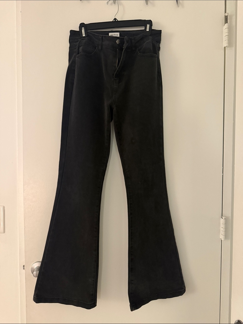 superdown Black High-Rise Flare Jeans